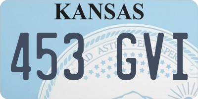 KS license plate 453GVI