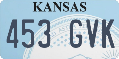 KS license plate 453GVK