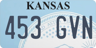 KS license plate 453GVN