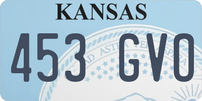KS license plate 453GVO