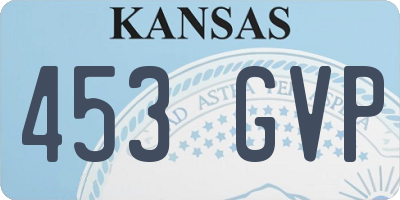 KS license plate 453GVP