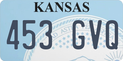 KS license plate 453GVQ