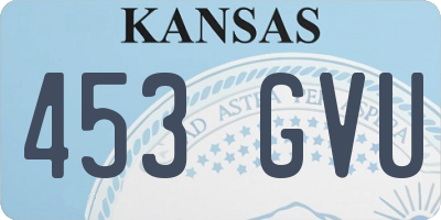 KS license plate 453GVU