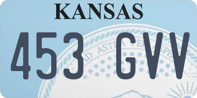 KS license plate 453GVV
