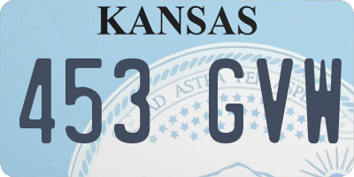 KS license plate 453GVW