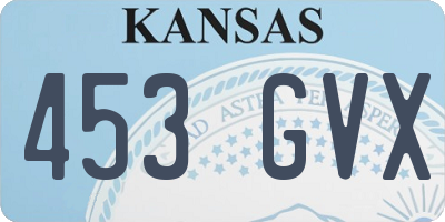 KS license plate 453GVX