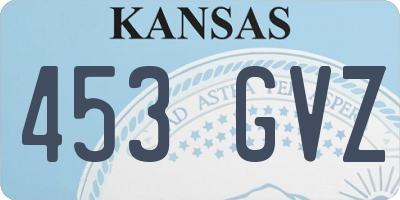 KS license plate 453GVZ
