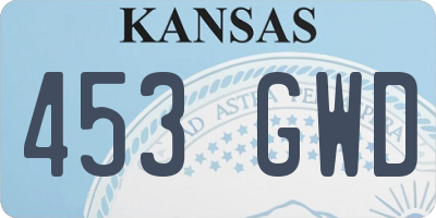 KS license plate 453GWD