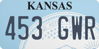 KS license plate 453GWR