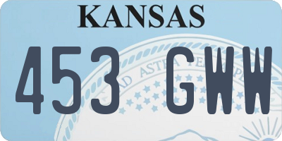 KS license plate 453GWW