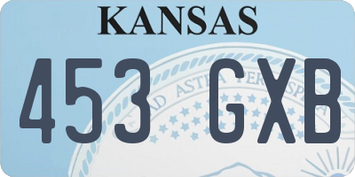 KS license plate 453GXB