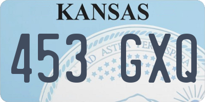 KS license plate 453GXQ