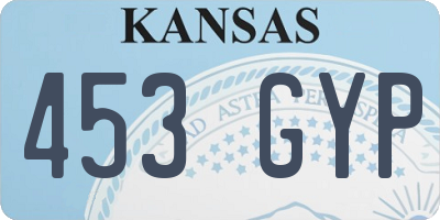 KS license plate 453GYP