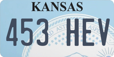 KS license plate 453HEV