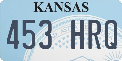 KS license plate 453HRQ