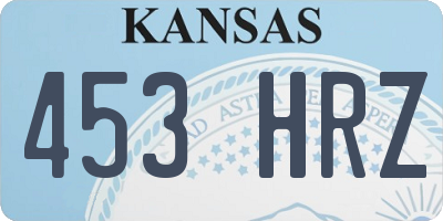 KS license plate 453HRZ