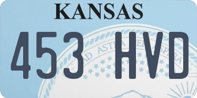 KS license plate 453HVD