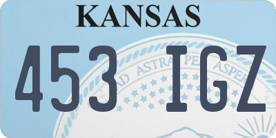 KS license plate 453IGZ