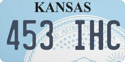 KS license plate 453IHC