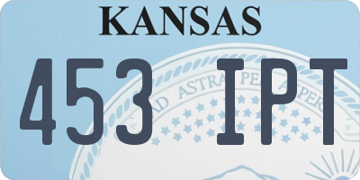 KS license plate 453IPT
