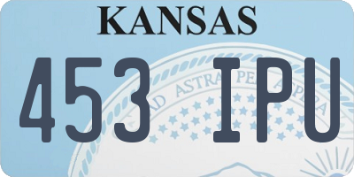 KS license plate 453IPU