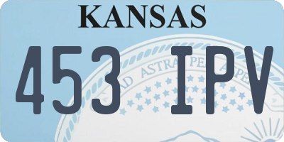 KS license plate 453IPV