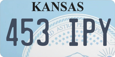 KS license plate 453IPY