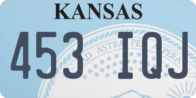 KS license plate 453IQJ