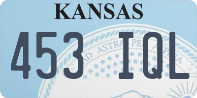 KS license plate 453IQL