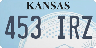 KS license plate 453IRZ