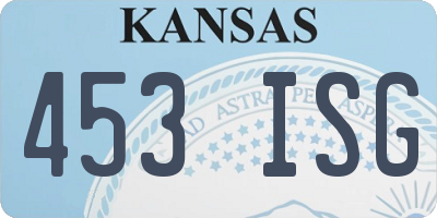 KS license plate 453ISG