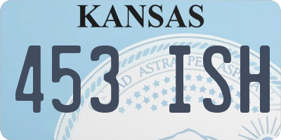 KS license plate 453ISH
