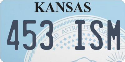 KS license plate 453ISM
