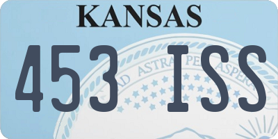 KS license plate 453ISS