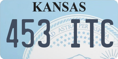 KS license plate 453ITC