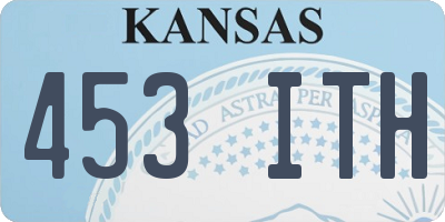 KS license plate 453ITH