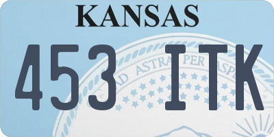 KS license plate 453ITK