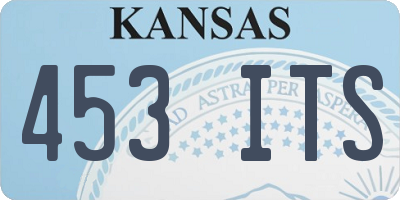 KS license plate 453ITS