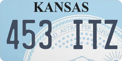 KS license plate 453ITZ