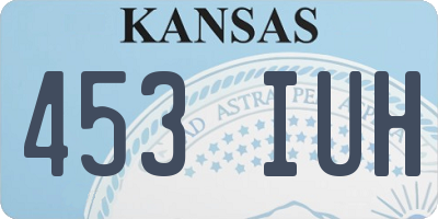 KS license plate 453IUH