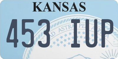 KS license plate 453IUP