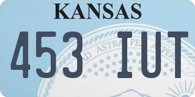 KS license plate 453IUT