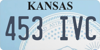 KS license plate 453IVC