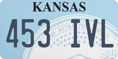 KS license plate 453IVL