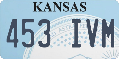 KS license plate 453IVM