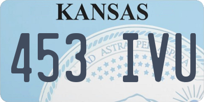 KS license plate 453IVU