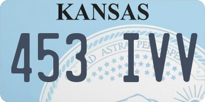 KS license plate 453IVV