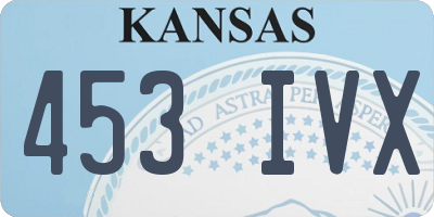 KS license plate 453IVX