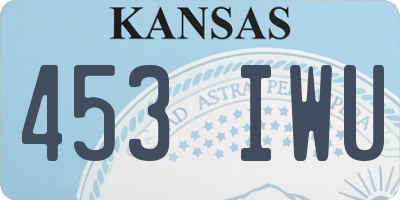 KS license plate 453IWU