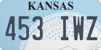 KS license plate 453IWZ